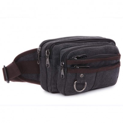 Fanny Pack Men's and Women's Lightweight Canvas Waist Bag Cycling with Waist Bag Adjustable Belt Multi-Pocket Storage Outdoor Sports Business Travel Hikinginess Travel Hiking