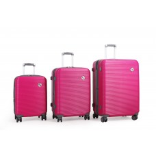 28+24+20inch ABS luggage 3pcs per set in rose color