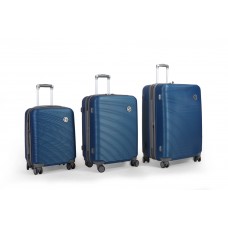 28+24+20inch ABS luggage 3pcs per set in blue color